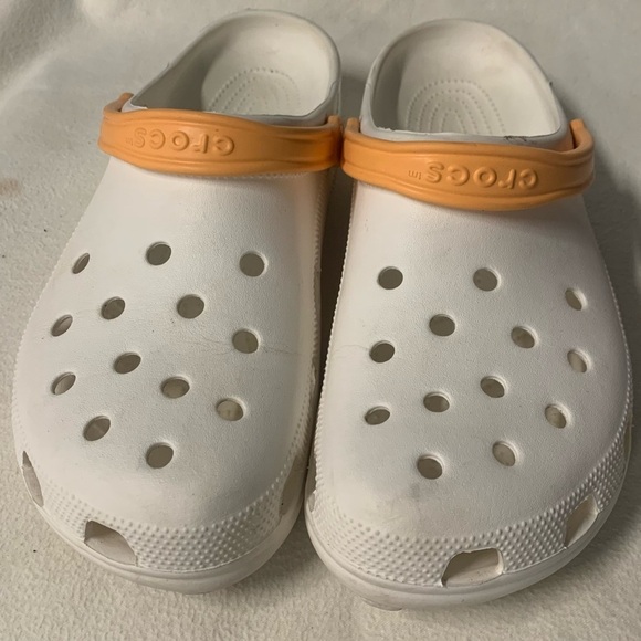 Crocs White Classic All Terrain Clogs Mens 13 Comfortable Lightweight Slip On - Picture 1 of 7